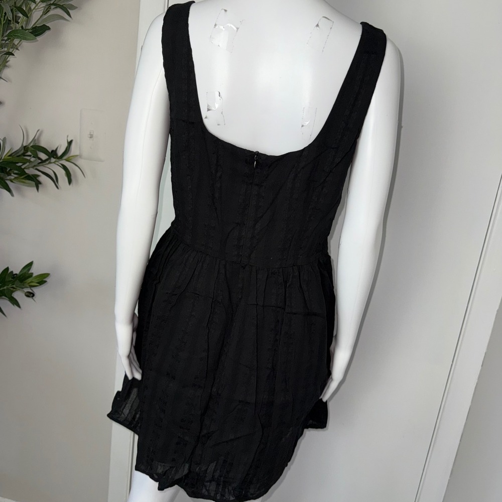 Commense Sleeveless Mini‎ Dress Corset Style Square Neck Party Cocktail Black L - Picture 15 of 15